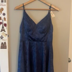 B Darlin Blue Floral Dress